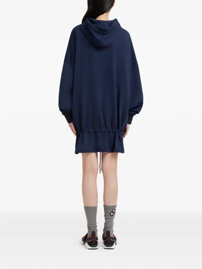Marni Drawstring Mini Dress In Blue