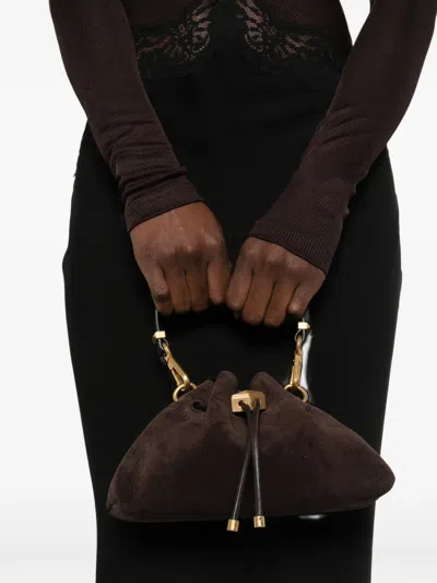 Jimmy Choo Small Drawstring Tote Bag In Brown