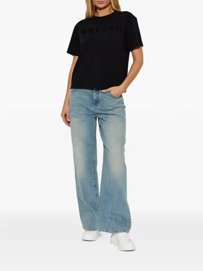 Alexander Mcqueen Logo-print T-shirt In Black