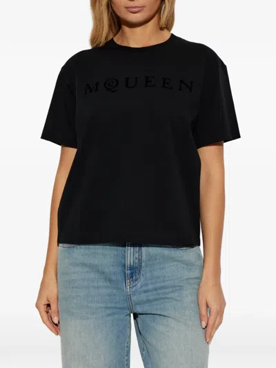 Alexander Mcqueen Logo-print T-shirt In Black