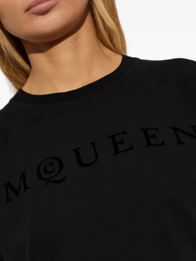 Alexander Mcqueen Logo-print T-shirt In Black