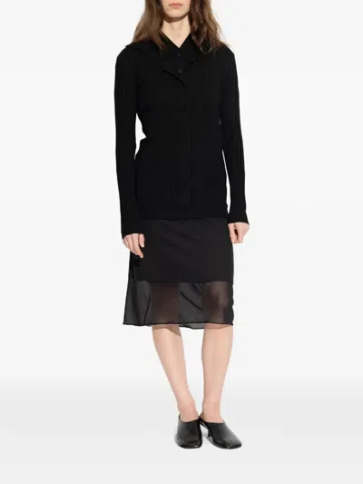 Iro Mesh-panel Skirt In Black