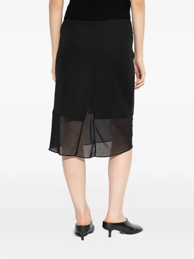 Iro Mesh-panel Skirt In Black