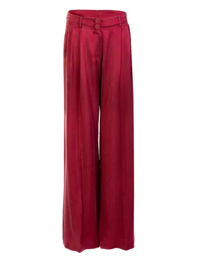 Silvia Tcherassi Opal Buttoned Trousers In Red