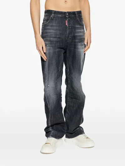 Dsquared2 Faded-effect Trousers In Gray