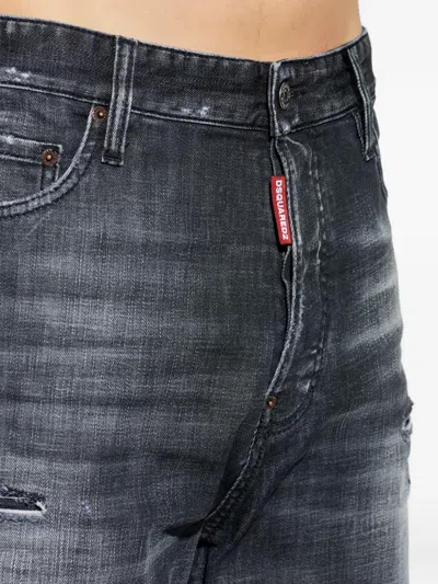 Dsquared2 Faded-effect Trousers In Gray