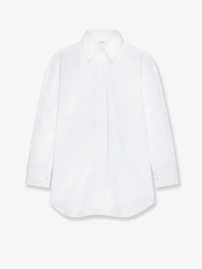 Givenchy Logo-embroidered Buttoned Shirt In White