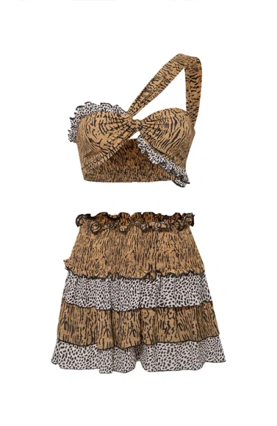 Luna B Oasis Shorts In Animal Print