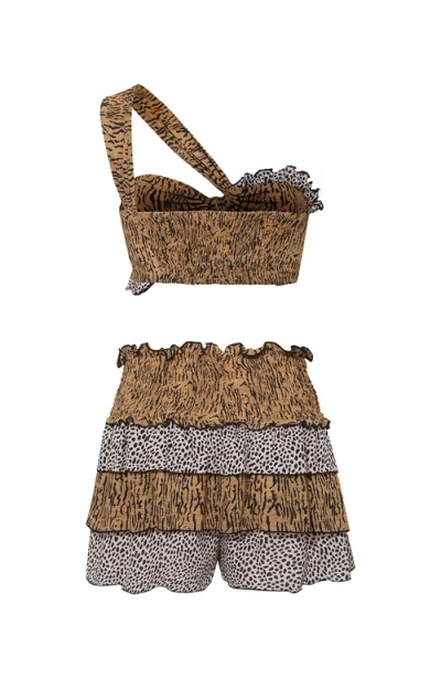 Luna B Oasis Shorts In Animal Print