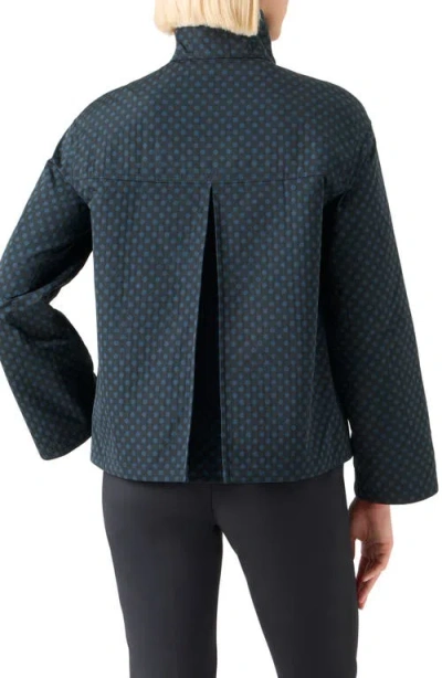 Akris Punto Polka Dot Reversible Jacket In Blue
