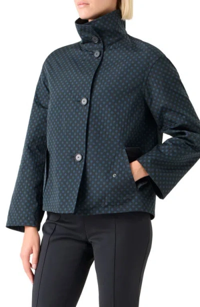 Akris Punto Polka Dot Reversible Jacket In Blue
