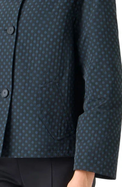 Akris Punto Polka Dot Reversible Jacket In Blue