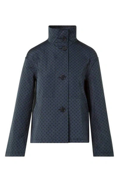 Akris Punto Polka Dot Reversible Jacket In Blue