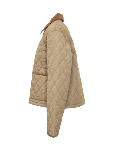 Burberry Dorset Quilted Nylon Jacket In Brown