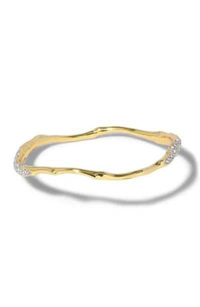 Alexis Bittar Alexis Bitar Solanales Crystal Skinny Bangle Bracelet In Gold