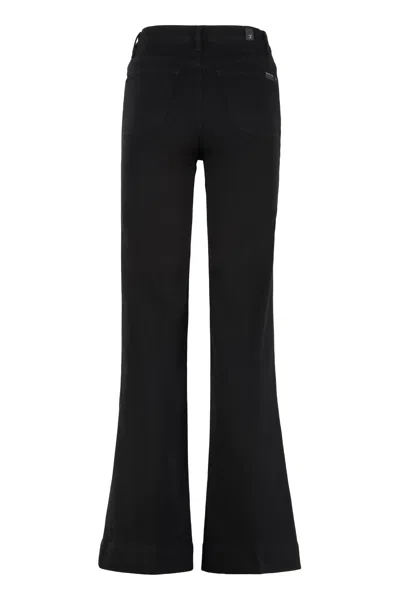 7 For All Mankind Modern Dojo Slim Illusion Soho Night Boot-cut Jeans In Black