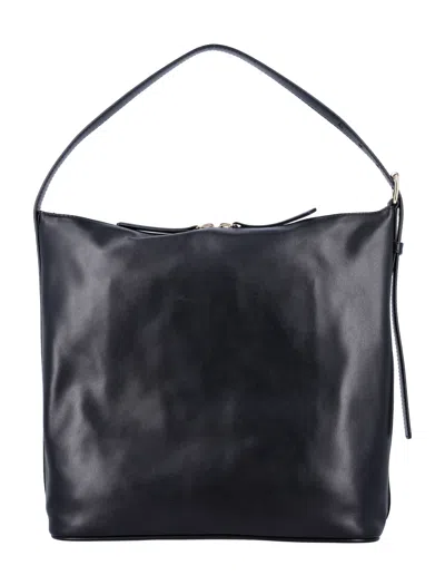 Apc A.p.c. Vera Maxi Smooth Leather Bag In Black
