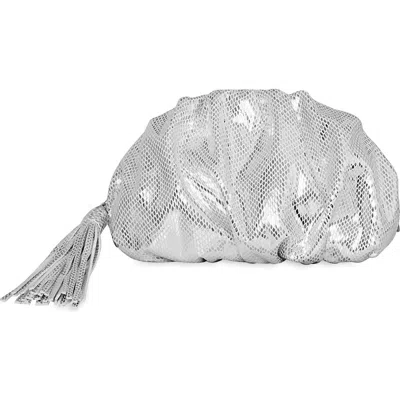 Rebecca Minkoff Small Ruched Metallic Clutch In Pattern