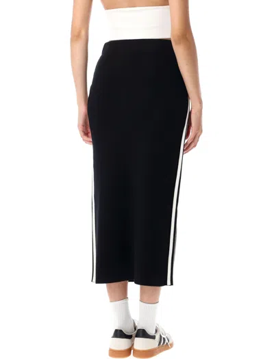 Adidas Originals Black Adicolor Knit Maxi Skirt In Multi