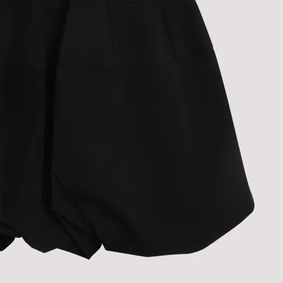 Alaïa Voluminous Pleated Skirt With Sculptural Design In Black
