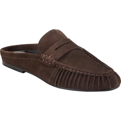 Marc Fisher Ltd Jaynie Almond Toe Loafer Mule In Brown