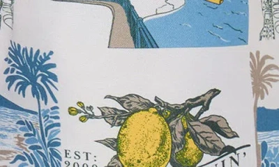 Tiny Tribe Kids' Amalfi Coast Upf 50+ Swim Trunks In Blue