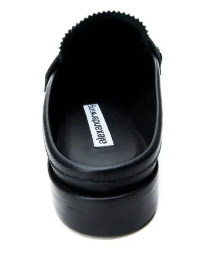 Alexander Wang Loafers With Round Toe And Textured Finish In Black