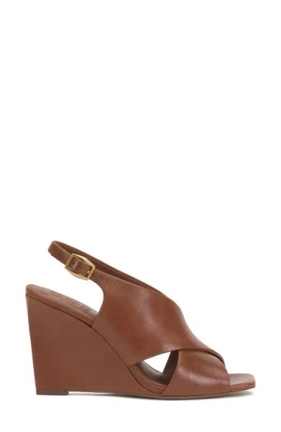 Vince Camuto Ameira Slingback Wedge Sandal In Brown
