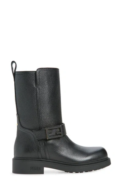 Fendi Biker Boot In Black