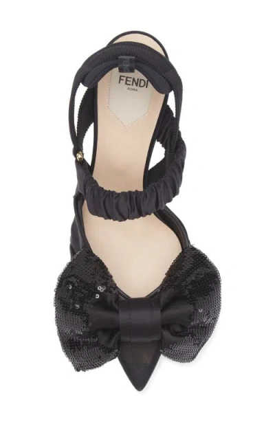 Fendi Colibri Bow Slingback Pump In Multi