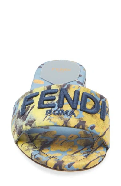 Fendi Signature Slide Sandal In Multi