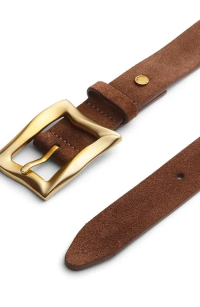 Rag & Bone Waverly Leather Belt In Brown