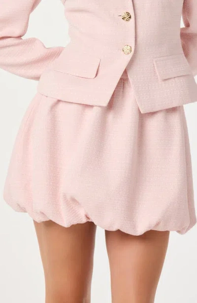 Astr The Label Tweed Bubble Hem Miniskirt In Pink