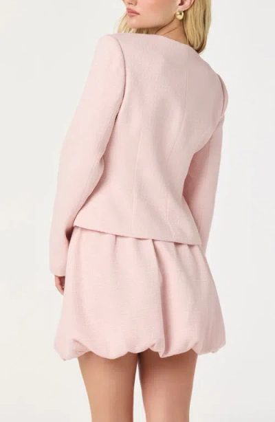 Astr The Label Tweed Bubble Hem Miniskirt In Pink