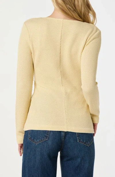 Astr The Label Split Front Bow Top In Yellow