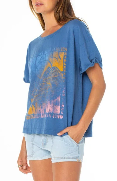Roxy Ride The Wave Graphic T-shirt In Blue