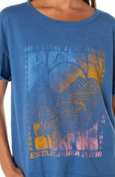 Roxy Ride The Wave Graphic T-shirt In Blue