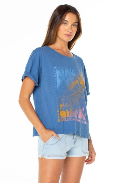 Roxy Ride The Wave Graphic T-shirt In Blue