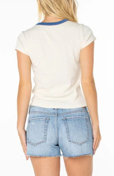 Roxy Hibiscus Swirl 90s Baby Tee In White