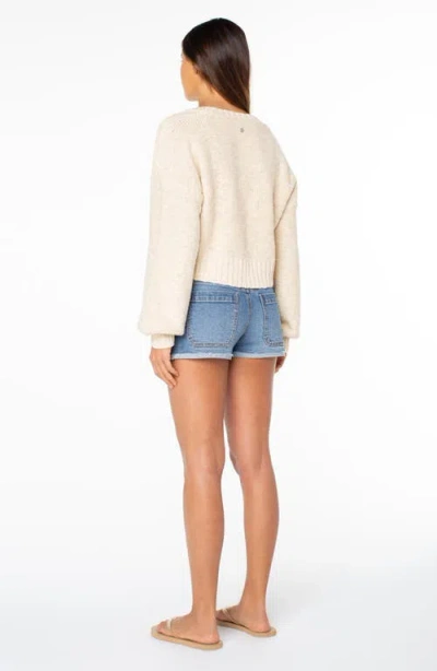 Roxy Study Hall V-neck Sweater In Neutral