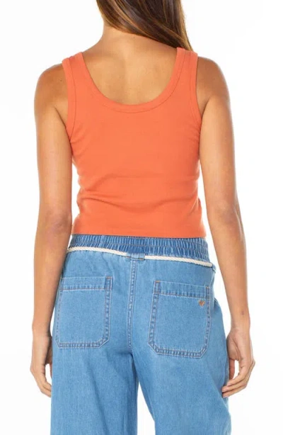 Roxy Hibiscus Swirl Graphic Tank In Orange