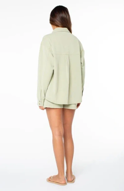Roxy Dawn Light Button-up Shirt In Green
