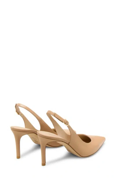 Stuart Weitzman Stuart Power 75 Pointed Toe Slingback Pump In Neutral