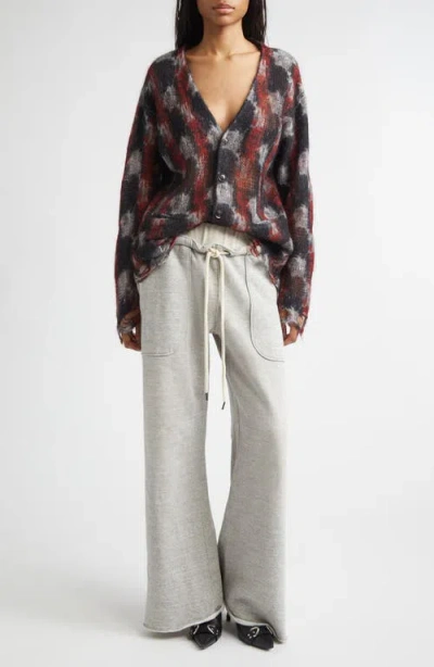 R13 Distressed Kid Mohair & Merino Wool Blend Boyfriend Cardigan In Multi