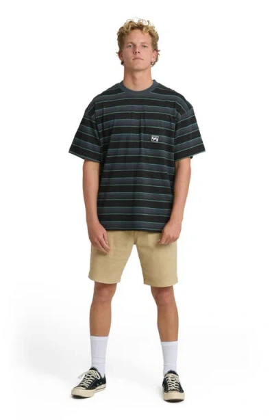 Billabong Baxter Oversize Stripe Pocket T-shirt In Multi