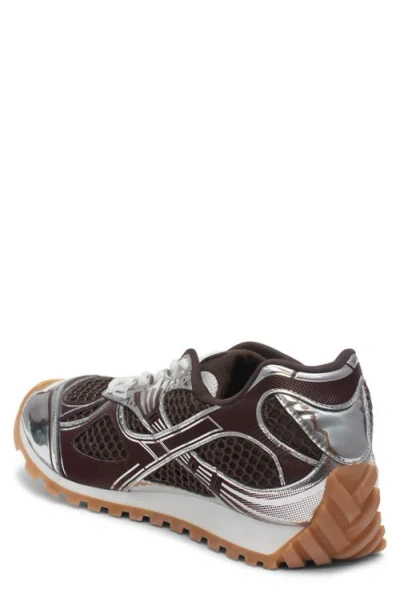 Bottega Veneta Men Fondant And Silver Technical Fabric And Mesh Orbit Sneakers In Multi