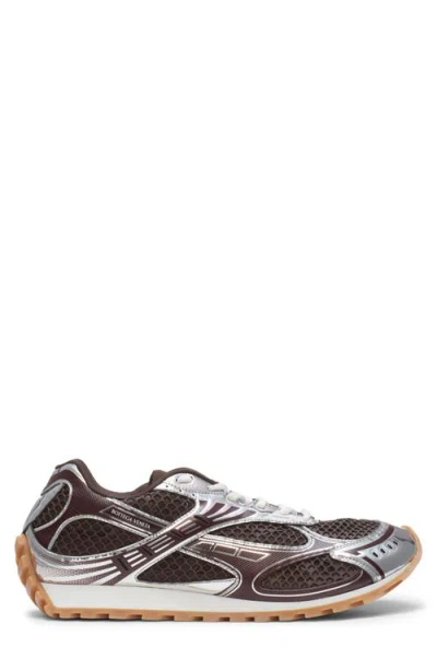 Bottega Veneta Men Fondant And Silver Technical Fabric And Mesh Orbit Sneakers In Multi