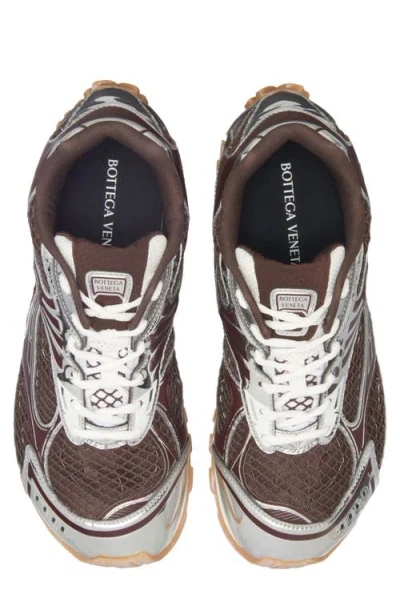 Bottega Veneta Men Fondant And Silver Technical Fabric And Mesh Orbit Sneakers In Multi