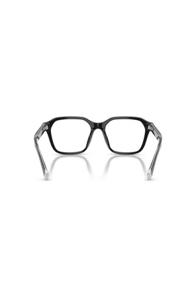 Brunello Cucinelli 53mm Rectangle Optical Glasses In Black