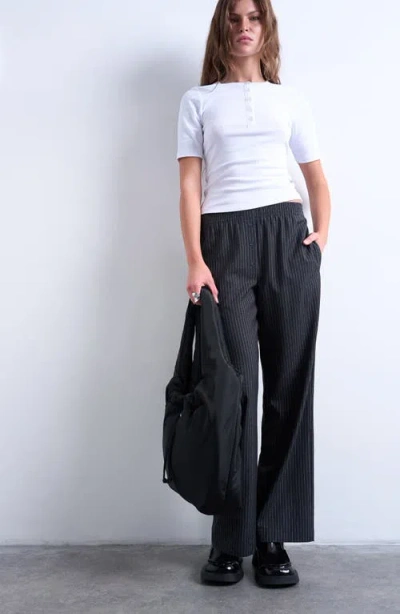 Topshop Ruched Tote In Black